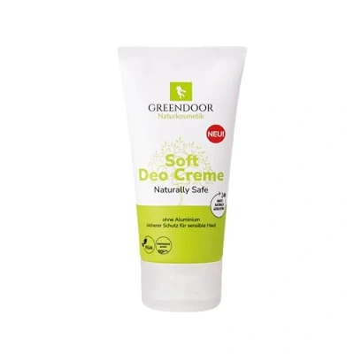 Afbeelding van GREENDOOR Tube natuurlijke deodorantcrème 50 ml zonder aluminium Altijd extra zacht als een gezichtscrème Gaat 20 weken mee Anti zweetgeur Veganistisch, natuurlijk,