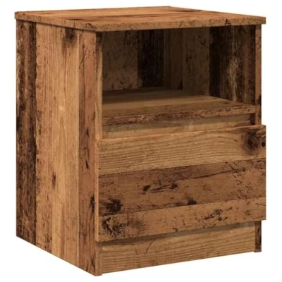 Afbeelding van vidaXL Nachtkastje 40x40x50 cm bewerkt hout oud houtkleurig