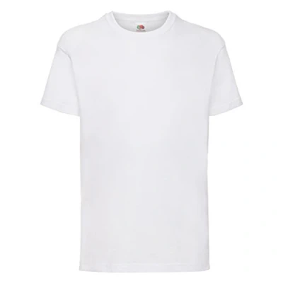 Afbeelding van Fruit Of The Loom Kinder Unisex Valueweight T shirt Korte Mouwen (2 stuks) (Wit)