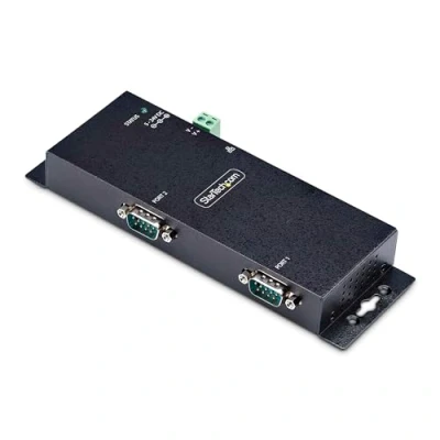 Afbeelding van StarTech com 2 poorts serieel naar ethernet adapter, IP seriële apparaatserver voor externe RS232 apparaten (RS 232, RJ45/LAN (1x)), Netwerkadapter, Zwart