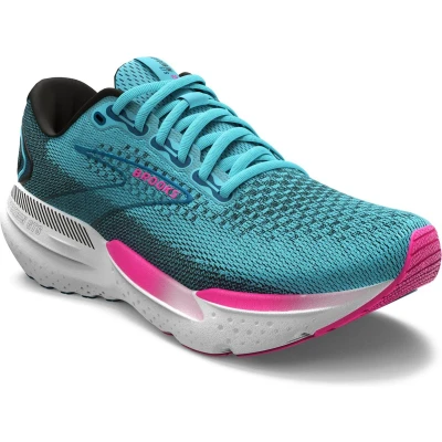 Afbeelding van Brooks Glycerin GTS 21 Stabiliteit hardloopschoenen, Dames, Maat: 38.5, Moroccan blue aqua pink Textiel