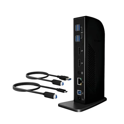 Image de Icy Box IB DK2242AC Station d&#039;accueil Displayport Gigabit Docking 11 ports Noir
