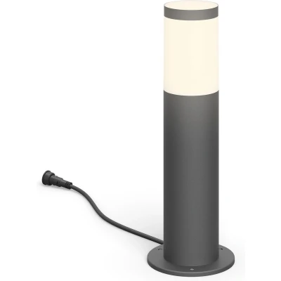 Afbeelding van Philips LED Utrecht sokkellamp voor buiten laagspanning antraciet warmwit licht 6 W