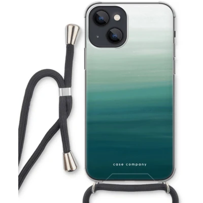 Afbeelding van Case Company® hoesje met Koord geschikt voor iPhone 13 mini Ocean Telefoonhoesje Zwart Extra Bescherming aan alle Kanten en Over de Schermrand