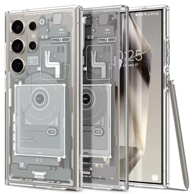 Afbeelding van Spigen Ultra Hybrid Geschikt voor Samsung Galaxy S24 Back Cover Zero One Wit