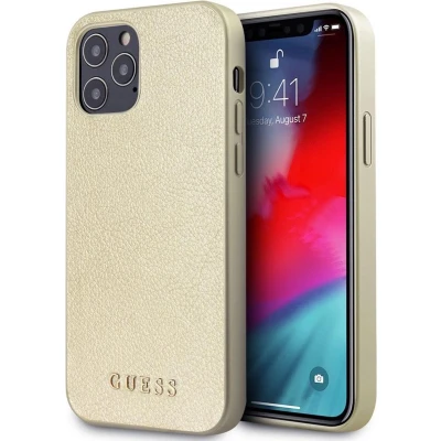 Afbeelding van Guess IriDescent Back Case Geschikt voor Apple iPhone 12 Pro Max (6.7&quot;) Goud