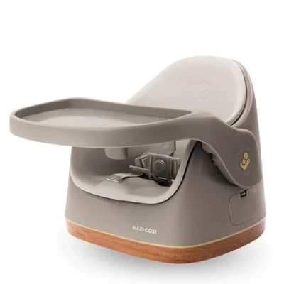 Afbeelding van Maxi Cosi Jay 2 in 1 kinderstoelverhoger, 6 maanden 3 jaar, 9 15 kg, draagbare babystoelverhoger, verstelbare plank, gemakkelijk te reinigen, compact design, ruim, elegantie beige