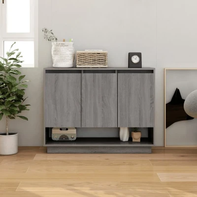 Afbeelding van Dressoir 97x31x75 cm spaanplaat grijs sonoma eikenkleurig
