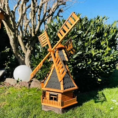 Afbeelding van DARLUX Decoratieve houten windmolen met kogellagers bruin maten (zwart XXL)
