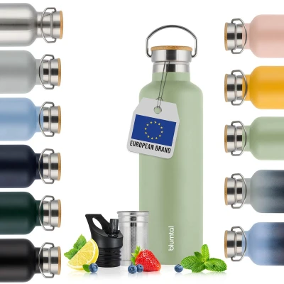 Afbeelding van Blumtal Thermosfles 750 ml Dubbelwandige Drinkfles BPA Vrij Theefles Thermos Mintgroen