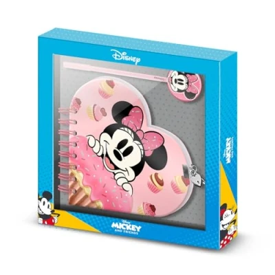 Afbeelding van Minnie Mouse Mini Disney Mickey Notitieboek Dagboek met slot voor meisjes Dagboeken Kinderen Meisje Schrijfblok Lego Knuffel Stitch Volwassenen