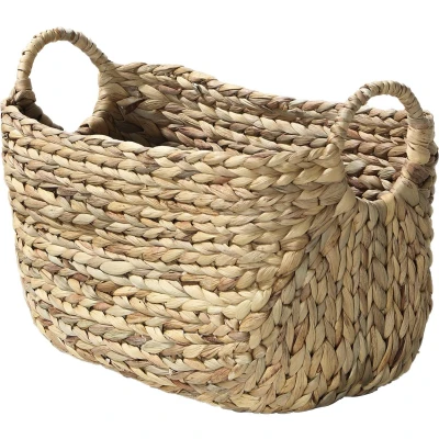 Afbeelding van CALICOSY Water Hyacint Mand met handvaten Hoogte 22cm
