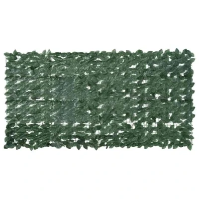 Afbeelding van Balkonscherm met donkergroene bladeren 200x100 cm