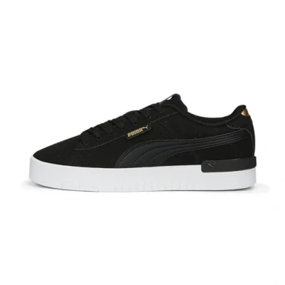 Afbeelding van Puma Jada Renew Damessneakers van nubuckleer, Zwart Goud Wit