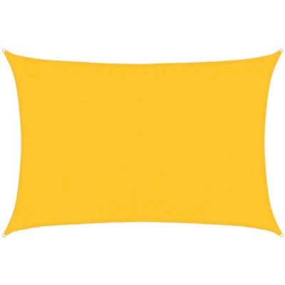 Afbeelding van Zonnezeil 160 g/m rechthoekig 3,5x5 m HDPE geel