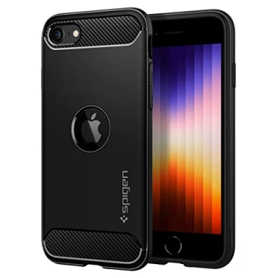 Afbeelding van Spigen Rugged Armor Air Cushion Technology hoesje voor iPhone 7, 8 en SE 2020 2022 zwart