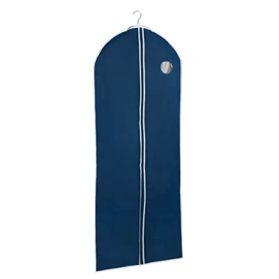 Afbeelding van WENKO Air kledingzak voor reizen of opbergen met praktisch venster en doorlopende ritssluiting beschermt tegen motten, stof vuil, ademend vliesmateriaal, 60 x 150 cm, marineblauw