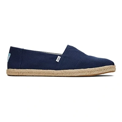 Afbeelding van TOMS Alpargata touw voor heren, mocassin zool, espadrille, Navy Blauw, 39 EU