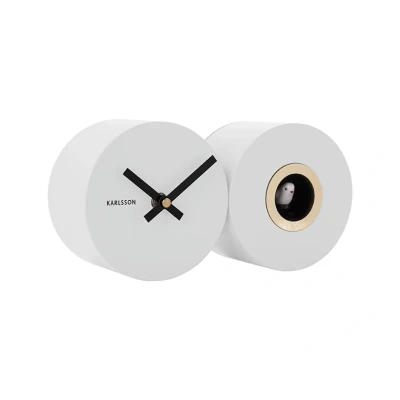 Afbeelding van Karlsson Wandklok Duo Cuckoo Wit