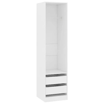 Afbeelding van vidaXL Kledingkast met laden, wit, 50 x 200 cm, bewerkt hout