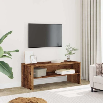 Afbeelding van vidaXL Tv meubel 100x40x40 cm bewerkt hout oud houtkleurig