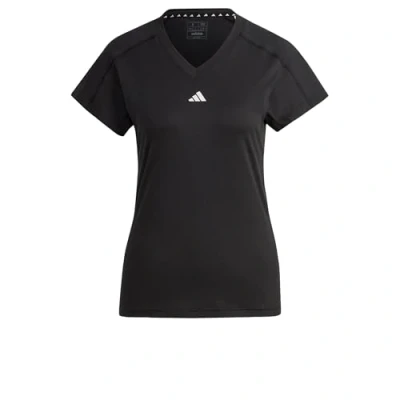 Image de adidas Femme AEROREADY Train Essentials Minimal Branding V Neck Tee, Black, XL