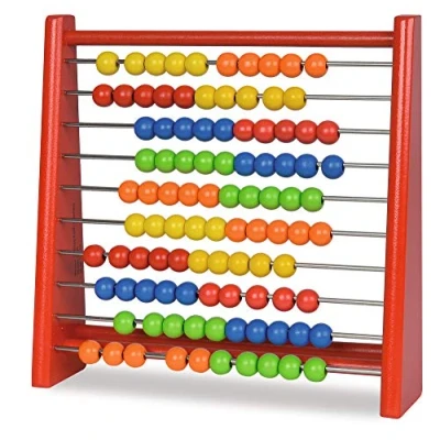 Afbeelding van Eichhorn mini telraam met 100 houten ballen, 5,5x24x23cm Berkenmultiplex, vanaf 3 jaar