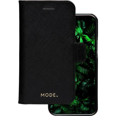 Afbeelding van iPhone 12 Mini Bookcase hoesje dbramante1928 Effen Zwart Leer