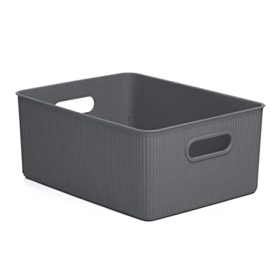 Image de TATAY Grand panier de tri multifonction 15 litres, gris anthracite, 29,4 x 38,5 16 cm, 7010314