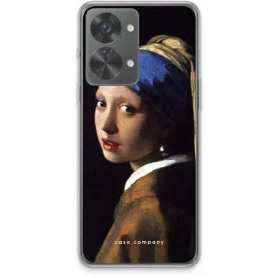 Afbeelding van Case Company® hoesje geschikt voor OnePlus Nord 2T The Pearl Earring Soft Cover Telefoonhoesje Bescherming aan alle Kanten en Schermrand