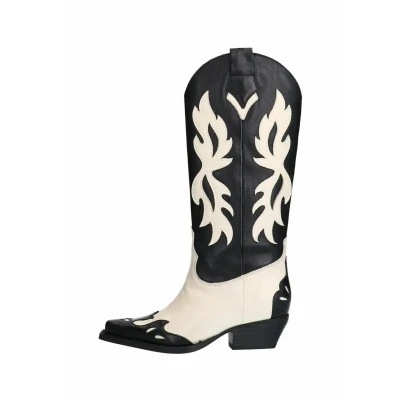 Afbeelding van sacha MIT Stickerei Cowboy/Bikerlaarzen, Dames, Maat: 40, Black Schoenen