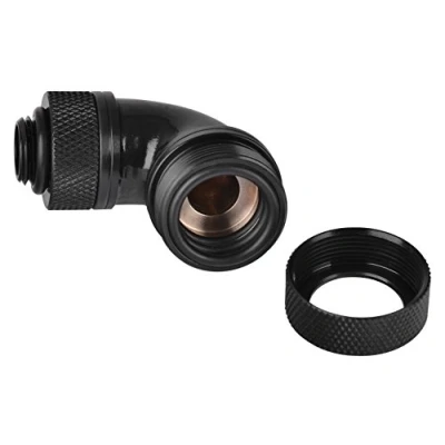 Afbeelding van Thermaltake Pacific G1/4 PETG Tube 90 Degree Compression 16mm OD Black Waterkoelinghoekverbinder