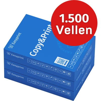 Afbeelding van Easyprint Printerpapier kopieerpapier 1500 vellen 3 x 500 A4 premium wit PEFC