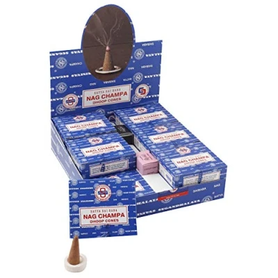 Afbeelding van Nag Champa wierookkegeltjes (12 pakjes)