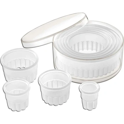 Afbeelding van Déglon Set van 9 Ronde Kartelsnijders Polyamide Perfect voor Bakken en Serveren