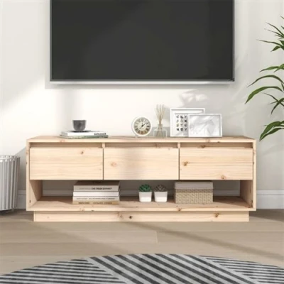 Afbeelding van vidaXL Tv meubel 110,5x34x40 cm massief grenenhout