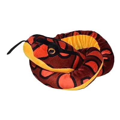Afbeelding van Pluche knuffel slang bruin/geel 137 cm