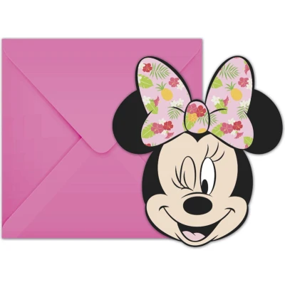 Afbeelding van PROCOS 6 Tropical Minnie uitnodigingen en enveloppen Decoratie &gt; Kaarten