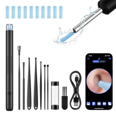 Afbeelding van NEUTYPECHIC Oorsmeerverwijderaar, wifi otoscoop met camera, 1920 HD, voor volwassenen, 3,6 mm lens, waterdicht, IP67, 6 leds, iPhone, iPad en Android
