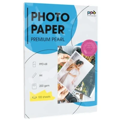 Afbeelding van PPD A4 x 100 vellen fotopapier Super Premium Satijn, Medium Gramgewicht 200 g, Inkjet, Sneldrogend, Microporeus, Waterdicht 68