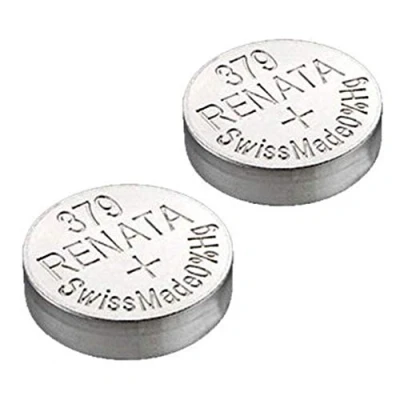 Afbeelding van 2 x Renata horlogebatterijen, gemaakt in Zwitserland, de batterijcel bevat geen kwik, 1,55 V knoopbatterij, lange levensduur, meerdere modellen verkrijgbaar