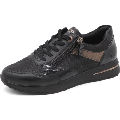 Afbeelding van Remonte Dames Sneaker D1G08 03 Zwart/Combi Maat 36
