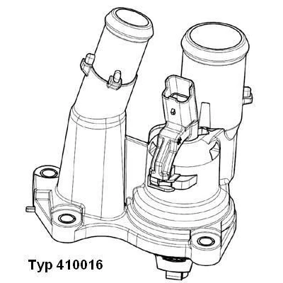 Afbeelding van Thermostaat, koelvloeistof BorgWarner (Wahler) 410016.98D