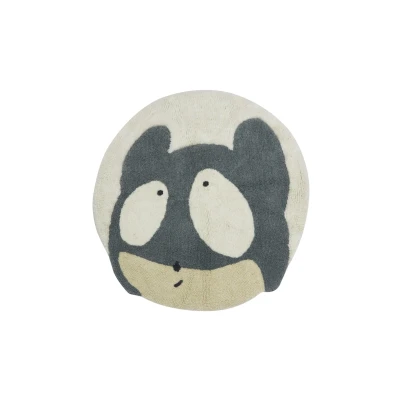 Afbeelding van Lorena Canals Wasbaar wollen vloerkleed Edgar Plans Astromouse D100cm