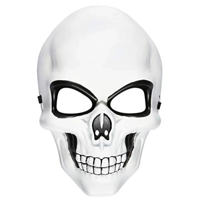 Afbeelding van Widmann Spook &amp; Skelet Kostuum Schedel Masker Wit / Beige Halloween Verkleedkleding