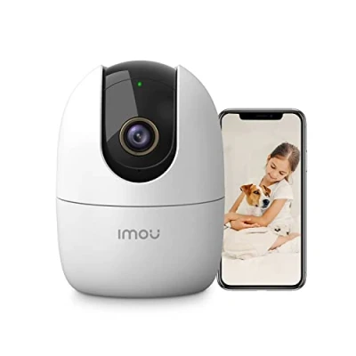 Afbeelding van Imou Bewakingscamera, wifi, voor binnen, 2,5 K, 360 graden, verbonden met smartphone menselijke herkenning, intelligent volgen, tweeweg audio sirene, compatibel Alexa, baby/dieren (2 4 MP)