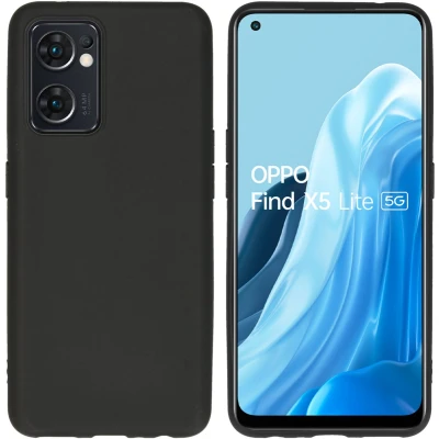 Afbeelding van iMoshion Hoesje Geschikt voor Oppo Find X5 Lite 5G Siliconen Color Backcover Zwart