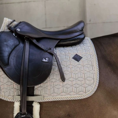 Afbeelding van Kentucky Horsewear Zadeldek Licht Bruin Pied de poule