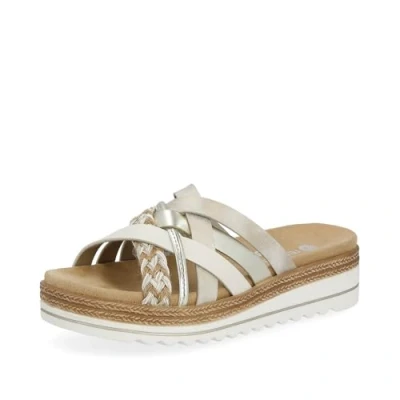 Afbeelding van Remonte D0Q50 Damesslippers, pantoffels, losse zool, metallic 90