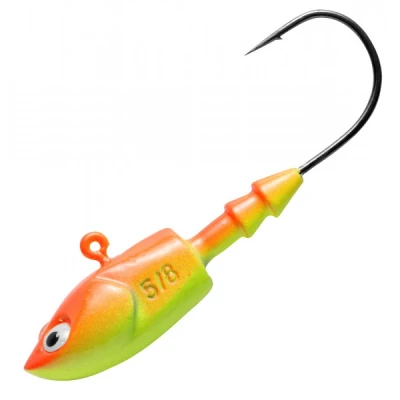 Afbeelding van Berkley Deep Jig 21,0gr Head Fluo Orange/Yellow 3/0 (3 stuks) Loodkoppen